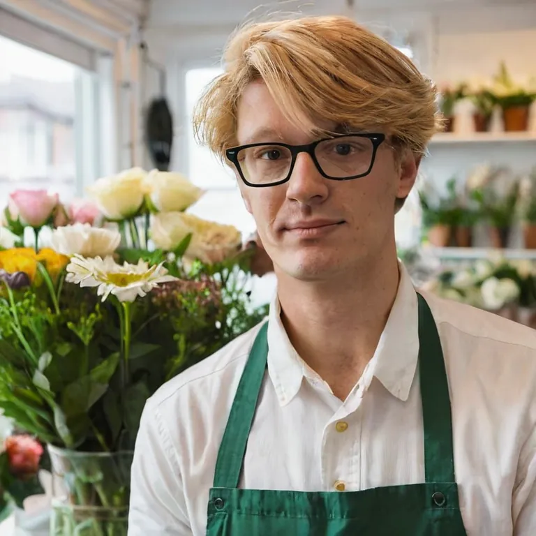 Trying to sell flowers while pretending I'm not just a guy who spends his days arranging petals and complaining about th