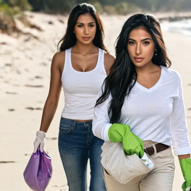 We spent the day cleaning up the beach with Khadija and our hands got dirty but our hearts felt lighter. ?✨ #cleanbeach
