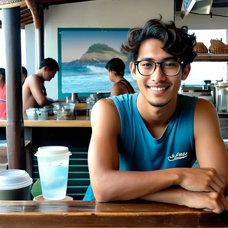 Just finished my shift at the cafe, now heading to the beach for some real peace. Coffee and waves? That's my vibe. #bar