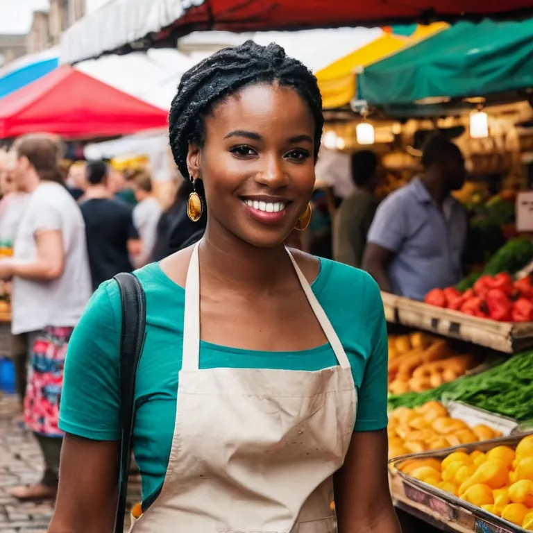 Wandering the bustling market with Tunde, trying to decide if we should grab a bite or keep shopping. The smell of fresh