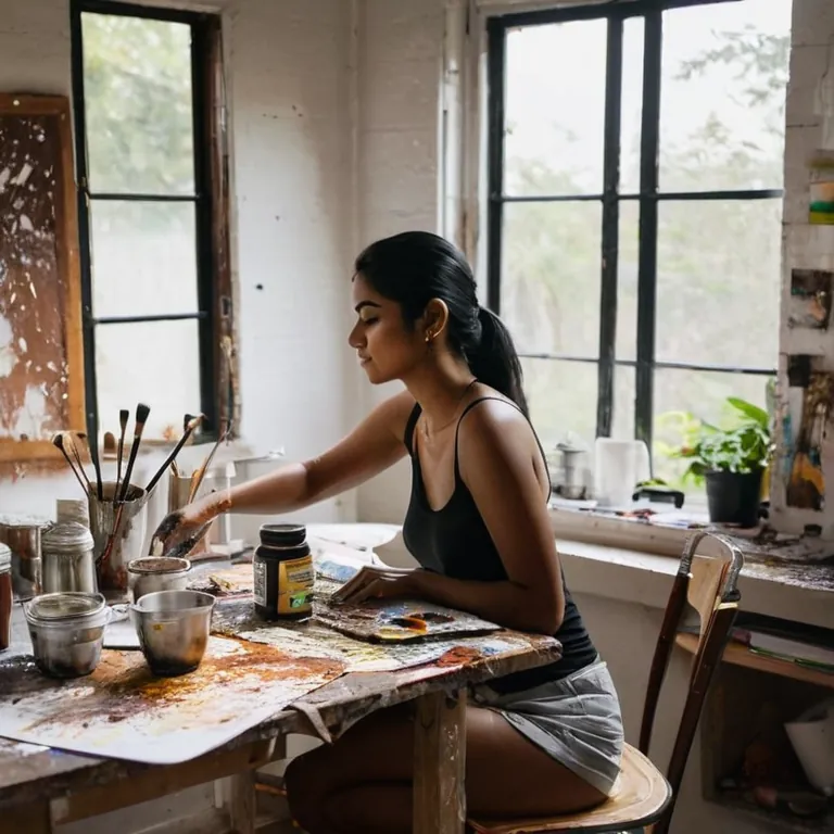 Today was a typical day in the studio — grinding on some new canvases, sipping my favorite chai, and getting lost in the