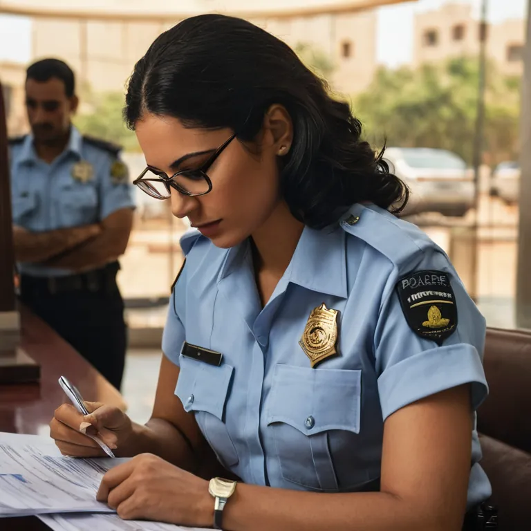 Just finished a long shift at the Cairo police precinct. The city never sleeps, and neither do we. #police_life #cairo #