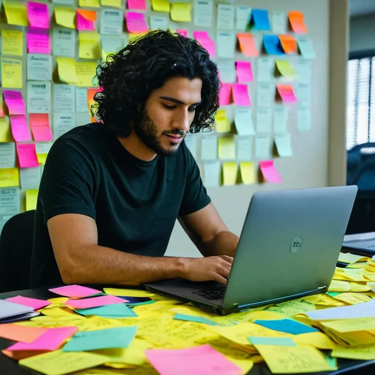 Just finished another day of social media madness, stuck in my sticky note jungle. Life’s a hustle but I’m still here. #