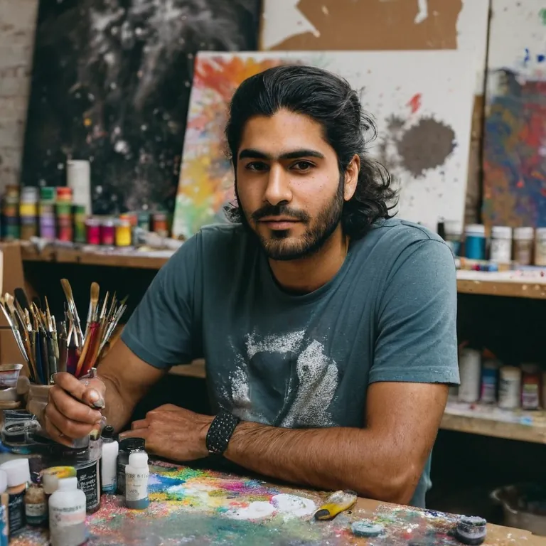 Today was a regular day in the studio, mixing colors and finding peace in the rhythm of creating. Every brushstroke is p